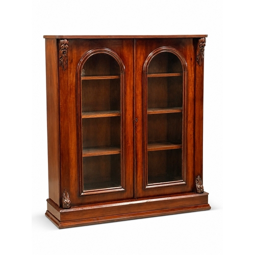 230 - A Victorian Mahogany Two Door Bookcase. 117x36x132cm.
