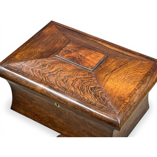 243 - A Quality William IV Rosewood Teapoy/Storage Table. C.1830, Early 19th Century. 45x38x75cm.  (1)