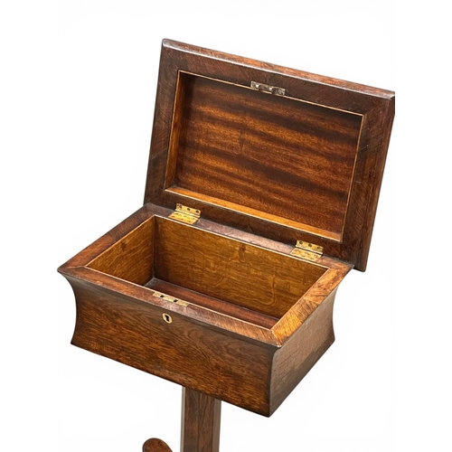 243 - A Quality William IV Rosewood Teapoy/Storage Table. C.1830, Early 19th Century. 45x38x75cm.  (1)