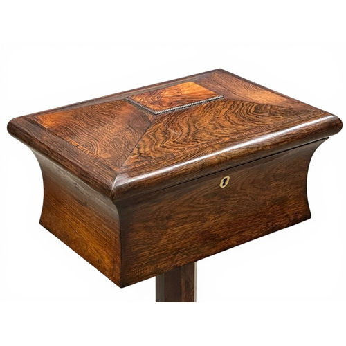 243 - A Quality William IV Rosewood Teapoy/Storage Table. C.1830, Early 19th Century. 45x38x75cm.  (1)