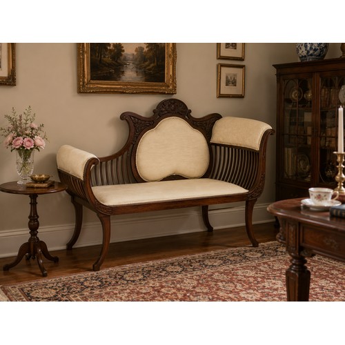 215 - An Edwardian Mahogany Framed Parlour Sofa. C.1905. 160cm.