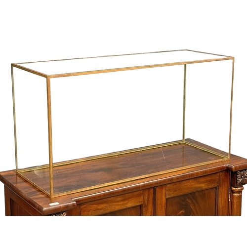 207 - A Large Bronzed Frame Tabletop Display Case. Early 20th Century. 102.7x39.5x53.5cm.