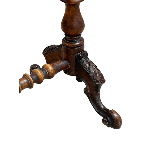 214 - A Victorian Burr Walnut Side Table. C.1860, 19th Century. 90x48.5x73cm.