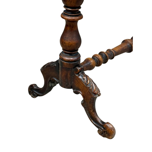 214 - A Victorian Burr Walnut Side Table. C.1860, 19th Century. 90x48.5x73cm.