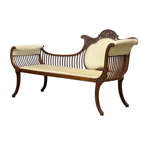 215 - An Edwardian Mahogany Framed Parlour Sofa. C.1905. 160cm.