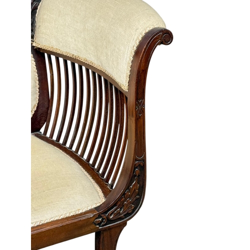 215 - An Edwardian Mahogany Framed Parlour Sofa. C.1905. 160cm.