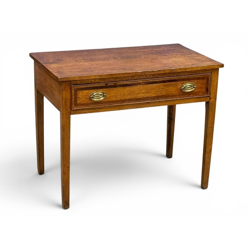216 - A George III Oak Side Table. C.1780, Late 18th Century. 91.3x53.5x72cm.