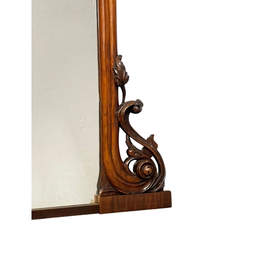 226 - A Quality Victorian Carved Walnut Framed Overmantel. C.1860, 19th Century. 141x105cm.