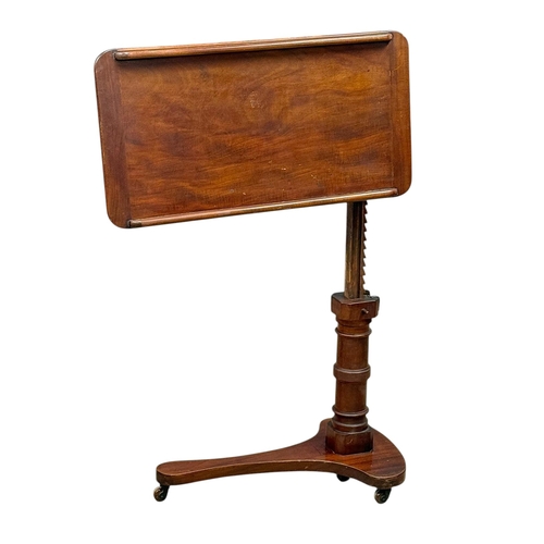232 - John Carter of London. A Victorian Mahogany Rise and Fall Reading Table, C.1860, 19th Century.
