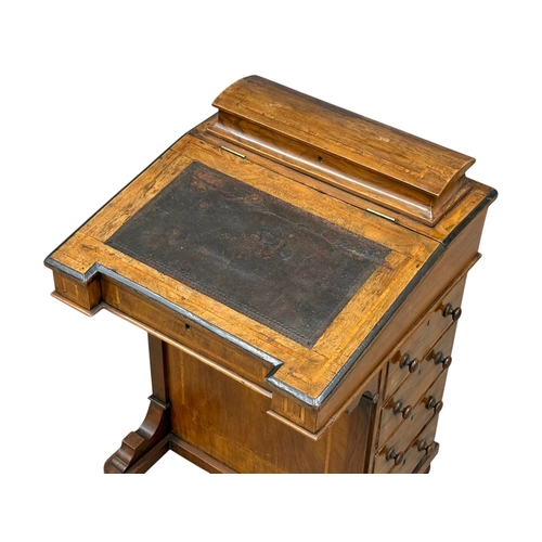 250 - A Victorian Inlaid Walnut Davenport Desk. C.1870, 19th Century. 53x53x81cm.