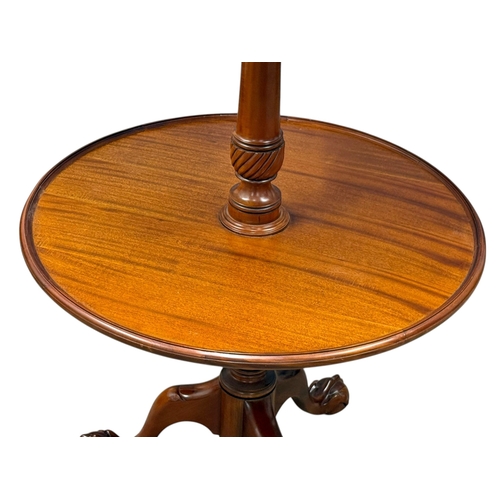 253 - A Large Georgian Style Mahogany Three Tier Dumbwaiter. 86x161cm.