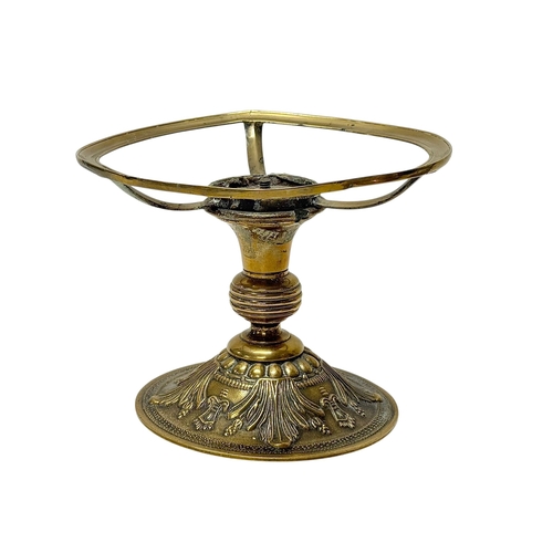 263 - Victorian Brass Candlesticks and Base. Late 19th Century.