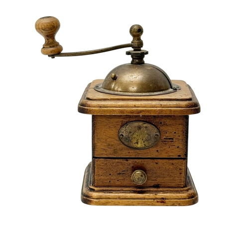 265 - A French Fruitwood Coffee Grinder, C.1910-20, Early 20th Century.