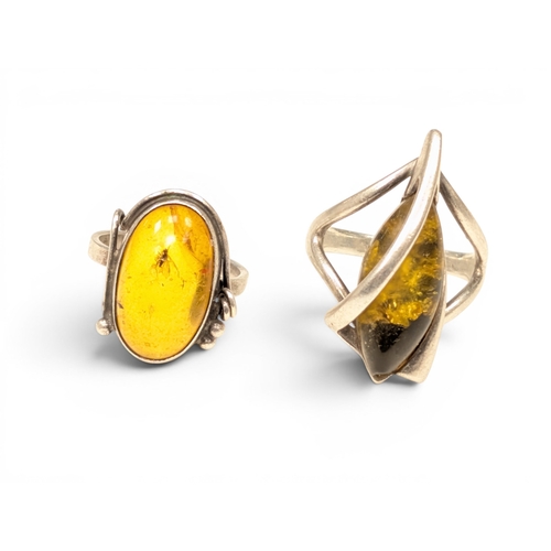 678 - 2 Large Silver Rings