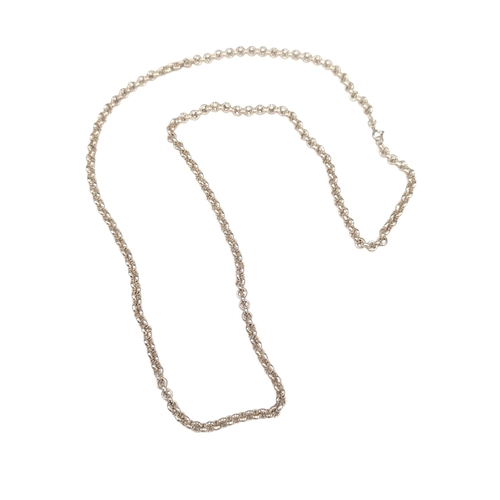 700 - Long Heavy Silver Chain, 49.5 grams, 27 inch