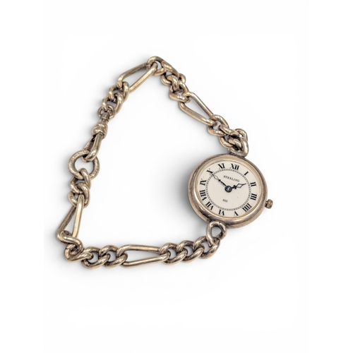 705 - Silver Watch & Chain