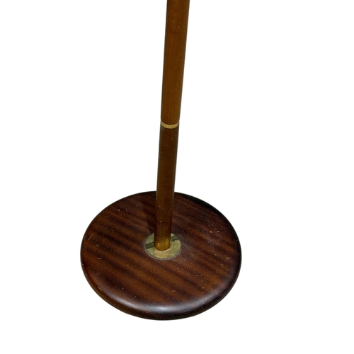 174 - A Teak and Brass Floor Lamp. C.1960. 161cm.