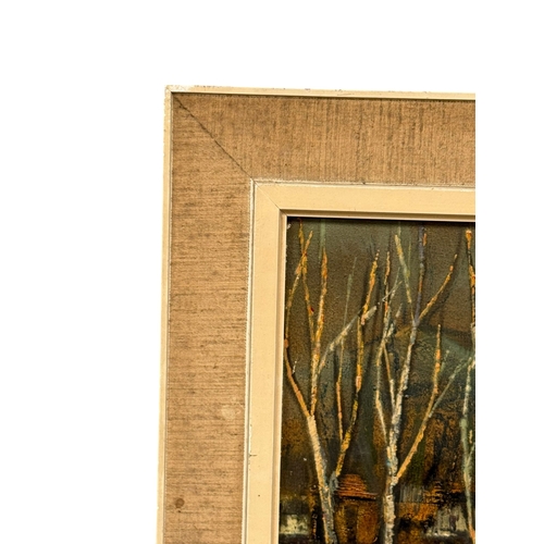 175 - An Autumn Glow Oil on Canvas. C.1960-70. 60.5x30.5cm. Frame 74.5x44cm.