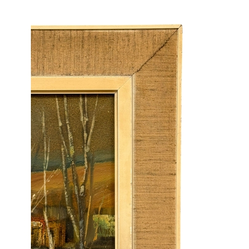 175 - An Autumn Glow Oil on Canvas. C.1960-70. 60.5x30.5cm. Frame 74.5x44cm.