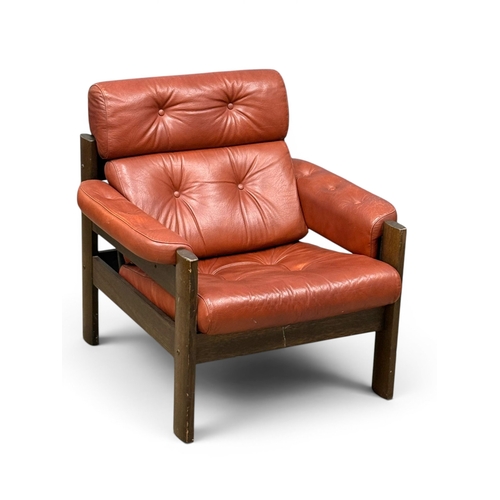 177 - A Norwegian Leather “Amigo” Armchair by Ekorness.