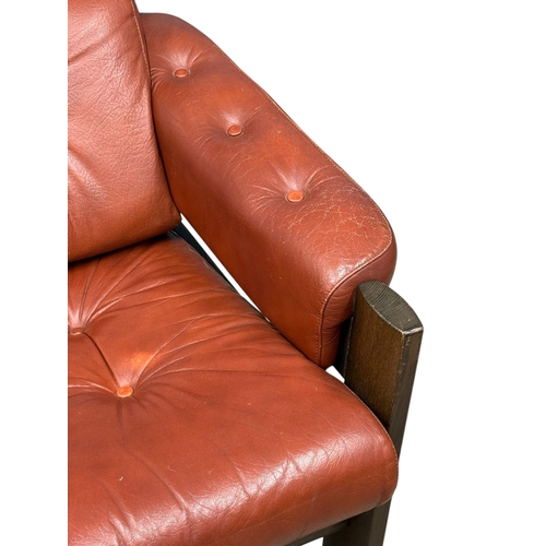 177 - A Norwegian Leather “Amigo” Armchair by Ekorness.
