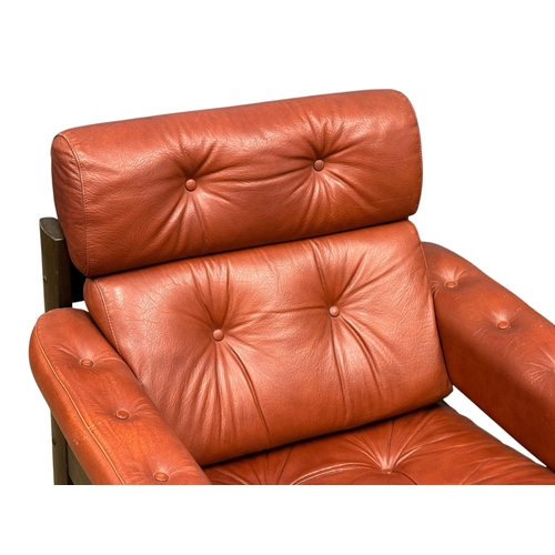 177 - A Norwegian Leather “Amigo” Armchair by Ekorness.