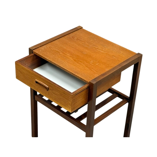 178 - A Teak Single Drawer End Table by Myer. C.1960-70. 44x38x6cm.