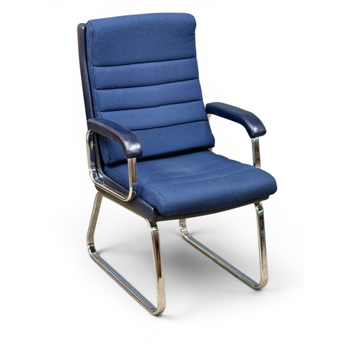 180 - A Verco Leather and Chrome Desk Chair. Designed by Gordon Russell.