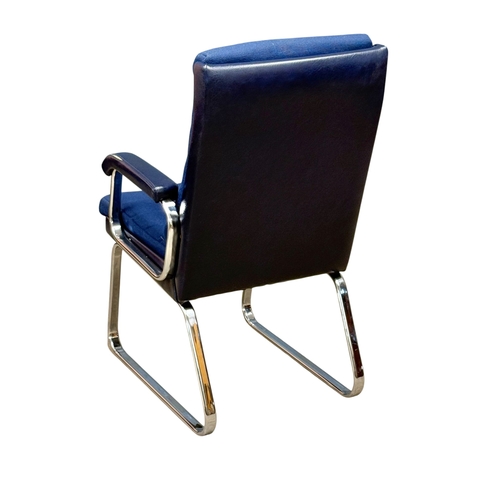 180 - A Verco Leather and Chrome Desk Chair. Designed by Gordon Russell.