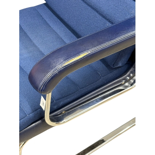 180 - A Verco Leather and Chrome Desk Chair. Designed by Gordon Russell.