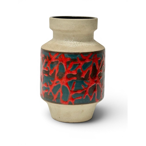 185 - A West German Fat Lava Vase. 20.5cm.