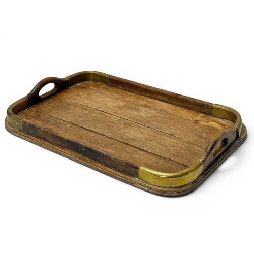 198 - An Oak and Brass Bound Tray. C.1890-1900. 36x24x5cm.