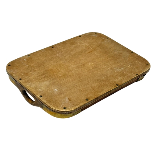 198 - An Oak and Brass Bound Tray. C.1890-1900. 36x24x5cm.