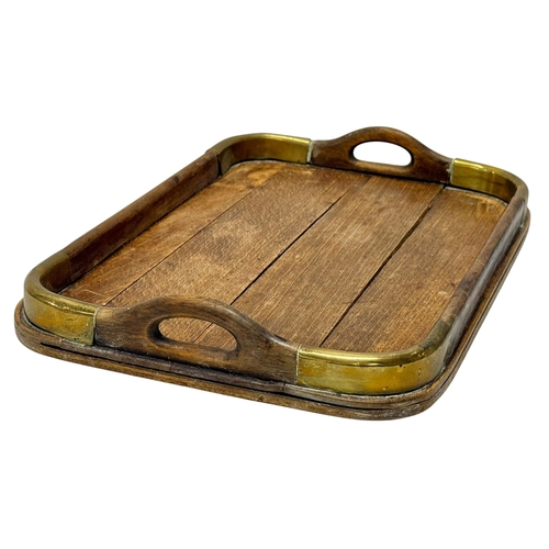 198 - An Oak and Brass Bound Tray. C.1890-1900. 36x24x5cm.