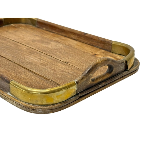 198 - An Oak and Brass Bound Tray. C.1890-1900. 36x24x5cm.