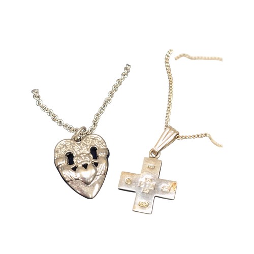 680 - 2 Silver Pendants & Chains