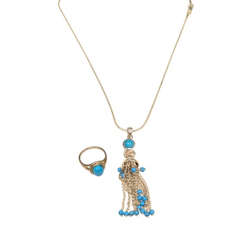 681 - Silver necklace & Ring