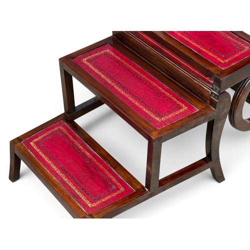 A Large Regency Style Mahogany Metamorphic Library Chair. (1)