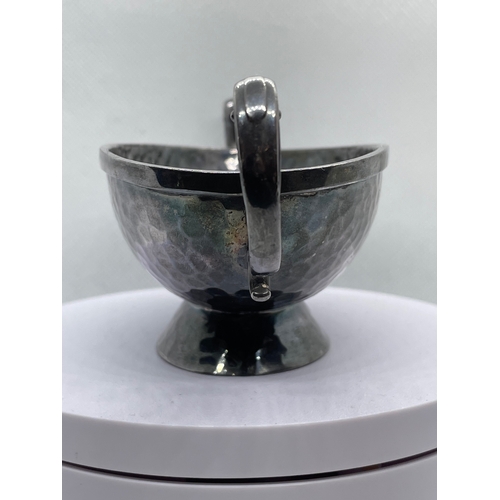 2 - Art Nouveau pewter wedding cup