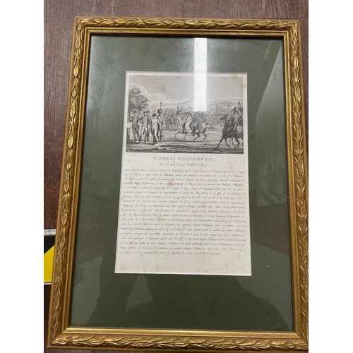 77 - A set of four French Framed Prints Napoleon Battles .  1825