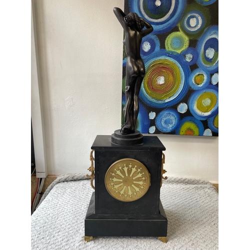 85 - French nude lady mantle clock