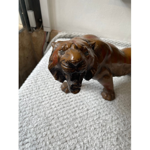 78 - A Cast Metal Tiger sculpture