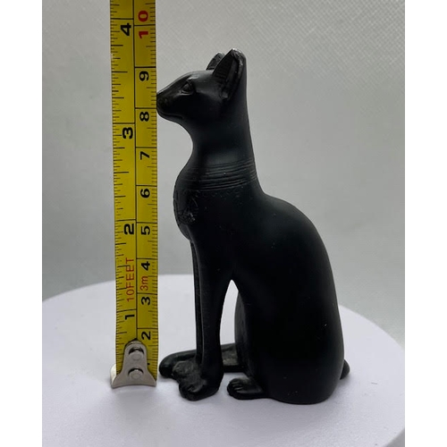 89 - A Brass  patinated reproduction of an Egyptian Cat , Bastet god