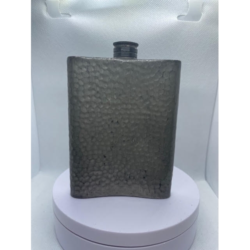 98 - An English Pewter Hip Flask. 20th century