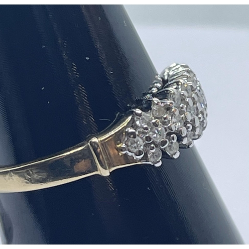 13 - 9ct diamond cluster ring