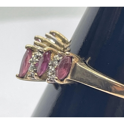 49 - 9ct ruby & diamond ring