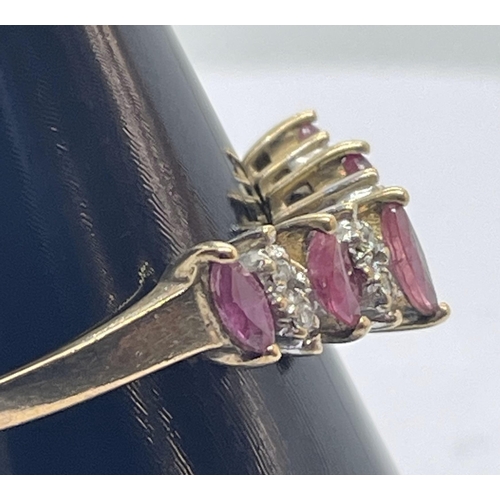 49 - 9ct ruby & diamond ring