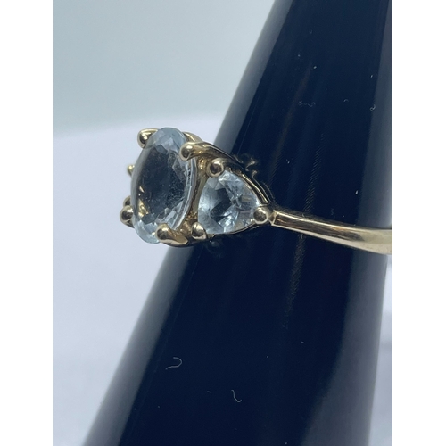 5 - 9ct aquamarine ring