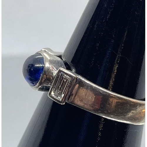 91 - 18ct sapphire & diamond ring