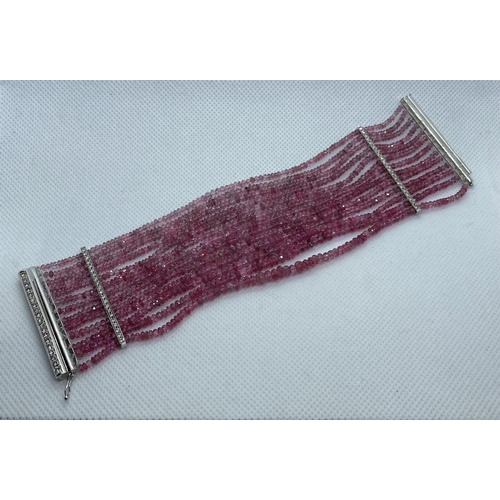 96 - 18ct ruby & diamond bracelet